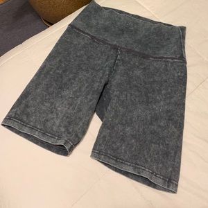 Aerie Chill Charcoal Grey Biker Shorts